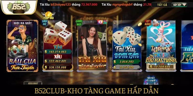 B52club - kho tàng game trực tuyến hấp dẫn