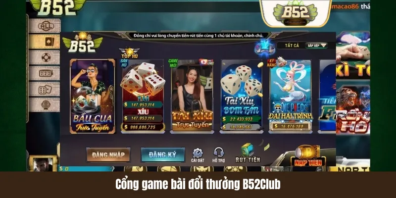 Cổng game bài đổi thưởng B52Club