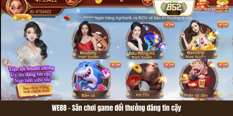 WE88 - Sân chơi game đổi thưởng đáng tin cậy WE88 - Sân chơi game đổi thưởng đáng tin cậy